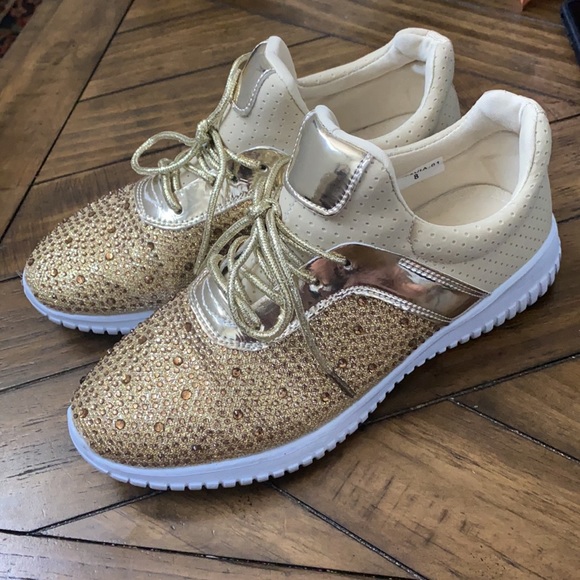 Gold Sneakers - Picture 2 of 4